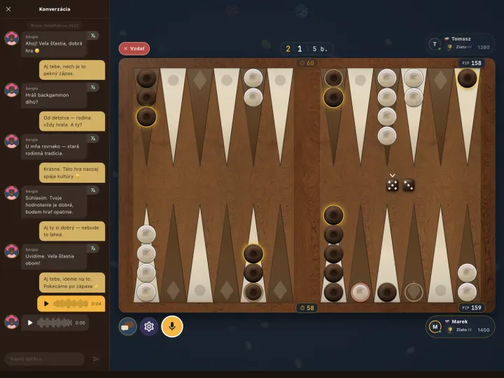 In-game chat with the opponent (iPad)