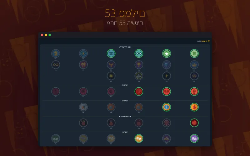 Player profile with achievements (Mac)