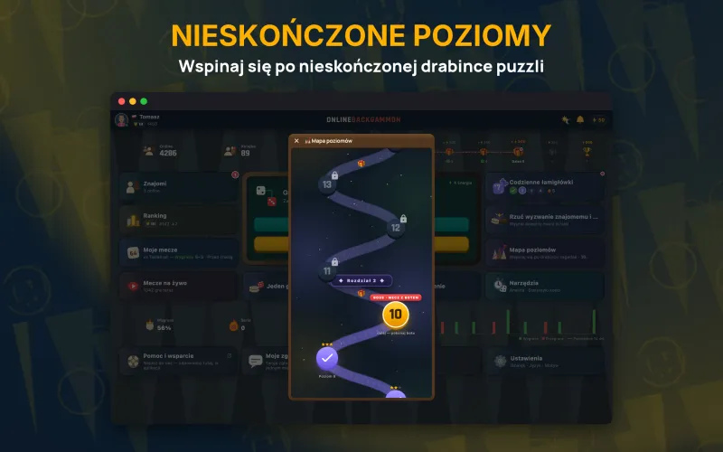 Puzzle level map with daily challenges (Mac)
