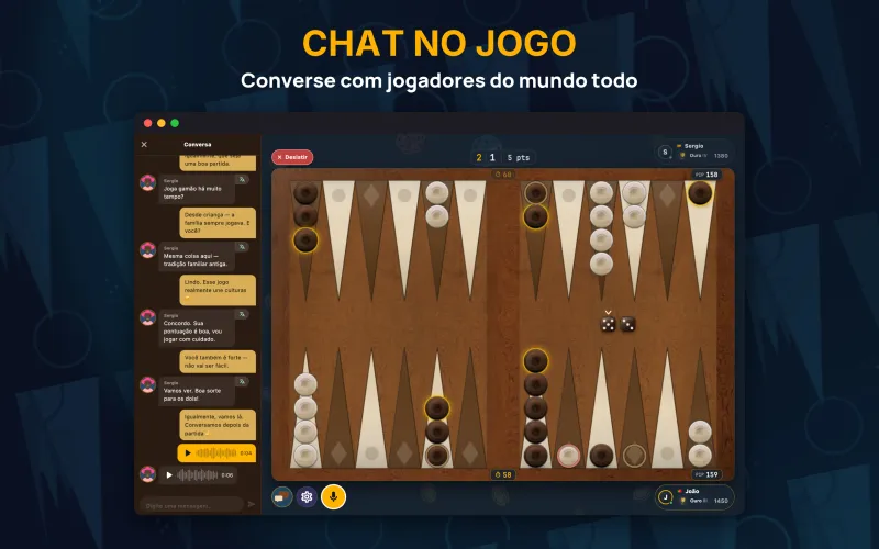 In-game chat with the opponent (Mac)