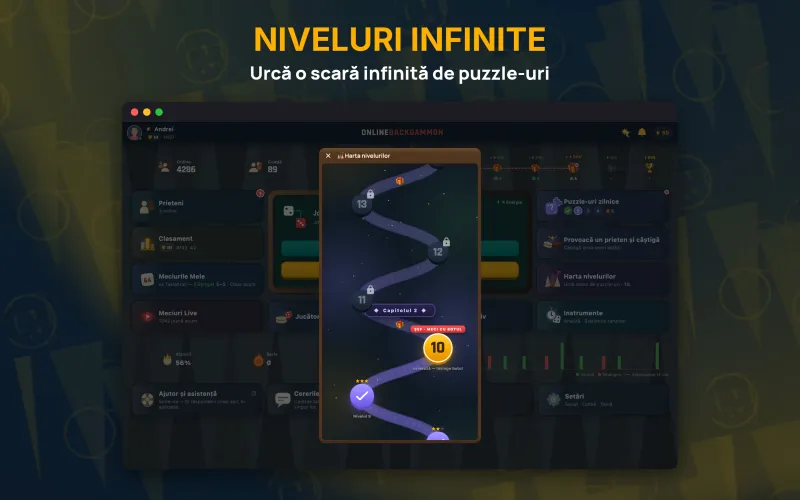 Puzzle level map with daily challenges (Mac)