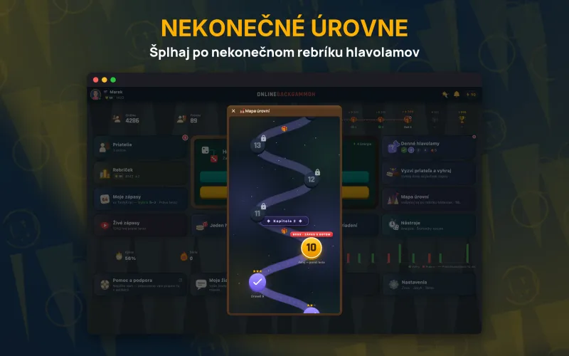 Puzzle level map with daily challenges (Mac)