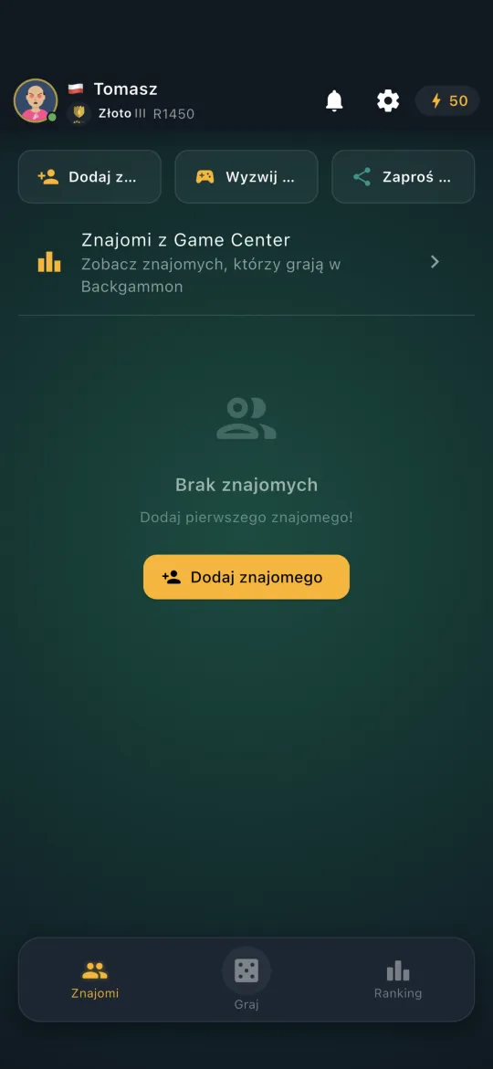 Friends list with invites