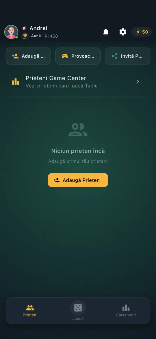 Friends list with invites