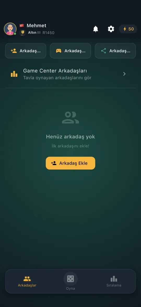 Friends list with invites